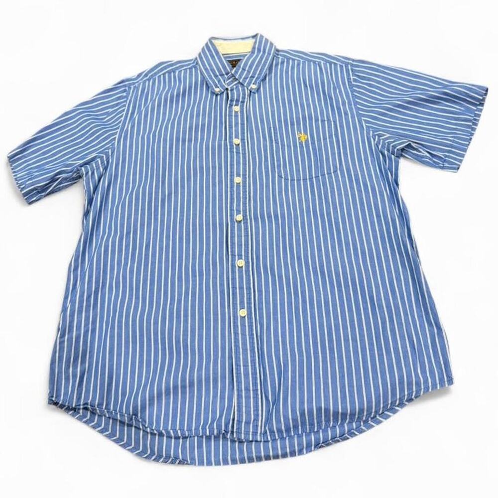 Y2k polo strike button up
